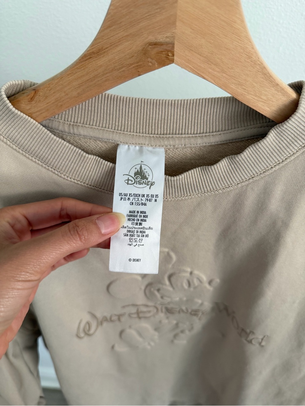 Disney Parks Walt Disney World Tan Mickey Mouse Sweater XS - Picture 2 of 3